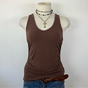 Brown Sleeveless Top